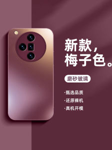 Ultra-Thin Frosted Glass Phone Case for Oppo Find X7 Full Cover Anti-Fall Luxury Business Style Protective Shell for Men And Women