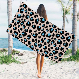 BILIBILI | Blue Leopard Beach Towels Ultra Lightweight Quick Drying Super Absorbent Summer Essential Fast-Drying Towel for Beach