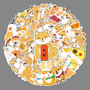 51 Pcs Cute Shiba Inu Cartoon Graffiti Decal Stickers for Kids Laptop Suitcase Car Skateboard Decoration