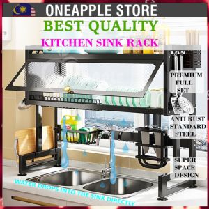 Kitchen Rack Dish Rack Rak Dapur Berpintu Kabinet Rak Pinggan Mangkuk Dish Drainer Sink Rack Kitchen Rak Sinki Cabinet