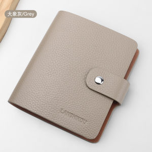 New Large Capacity Leather Card Holder Womens Multi-Card Slot Card Case Mens Card Clip Stylish Card Sleeve Internet Famous Card Clip
