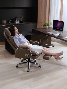 Ghế giám đốc da cao cấp Ghế chủ tịch nâng hạ ngả lưng có gác chân bảo hành 12 tháng