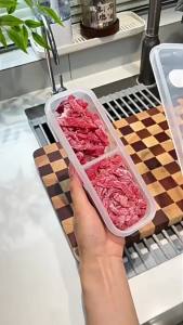 CLM กล่องเก็บอาหารสด แบ่งเป็นช่อง กล่องเก็บอาหารในตู้เย็น พร้อมฝาปิด คงความสดใหม่ของอาหาร food storage box