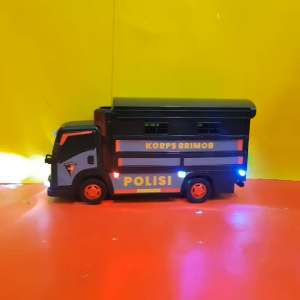 Mainan Mobil Polisi Korps Brimob Truk Oleng Mini Telolet Mobil Joget
