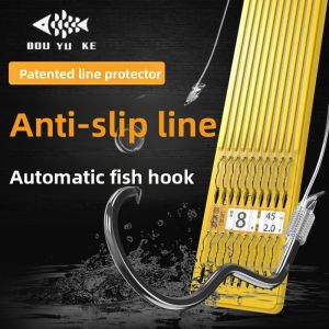 JINGQING | Anti-tangle Rotatable Automatic Double Hook Fishing Leader