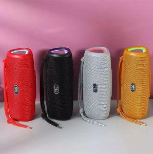 T&G TG344 TWS HiFi Portable Wireless Bluetooth V5.3 Speaker with Colorful Light and Strap