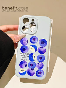 Benefit Fresh Blueberry Oil Painting Style Silicone Phone Case Full Protection for iPhone 16 pro Max Apple 15 pro 13 New Model 14 Set 12 Personalized 11