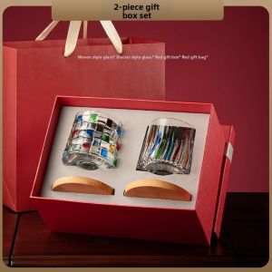 Thickened Rotating Glass Cup Gift Box