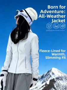 SUHUIQIAN | Three-in-One Softshell Waterproof Jacket Female Windproof Fleece Lined