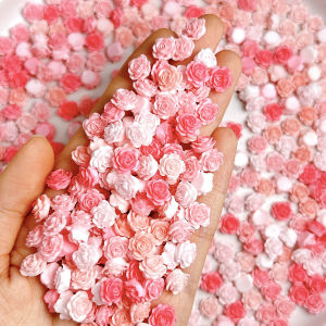 Luminous Sweet Resin Soft Flowers Nail Charms 3D Colorful Creative Minimalist Rose Nail Art Decorations DIY Sweet Nails Crafs