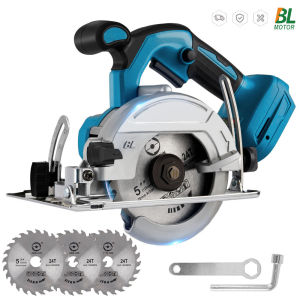 （free gift）Yofidra 5 Inch Brushless Electric Circular Saw 125mm Multifunctional Woodworking Cutting Power Tool for Makita 18V Battery Tool