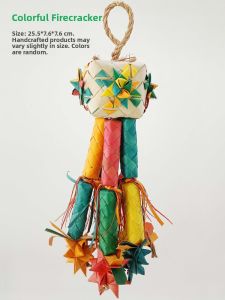 Plani Palm Leaf Parrot Toy Mini Series Foot Grabbing Foraging Toy Budgerigar Tulip Tiger Skin Biting Pet Bird Feeding Toys