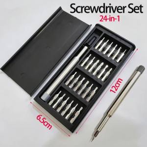 Precision Screwdriver Set 24In1Screw Driver Se Hexagonal Flat Head Magnetic Screwdriver Head For Mobile Phone/PC/Came Repair Set