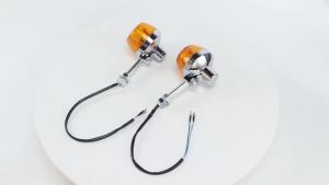JNYD 12V Universal Motorcycle Turn Signal Lights Amber Front Rear Indicator Lamp for 10MM Bolts Honda KTM Kawasaki Yamaha Suzuki