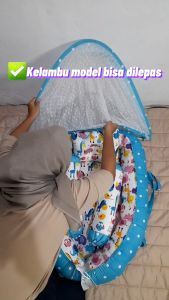 Promo!! Babynest Oval Kelambu Bayi (Kasur Kolam 2 Guling 1 Bantal Peyang & 1 Kelambu)
