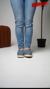 LARRIE Kasut Perempuan Kate Fabric Slip‑On Comfort Shoe - L52502-KT01SV