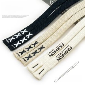 Flat Drawstring Double Layer Hollow Polyester Cotton Thread Printed Personalized Letter Sport Shorts Rope Cotton Rope Pants