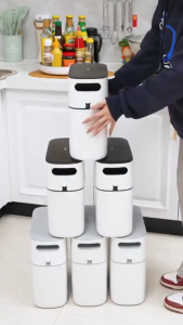 Thùng Rác ECOCO Cao Cấp 8L-12L Thùng Rác ECOCO E2244 Nắp Kín Đựng Rác Nhà Vệ Sinh Nhà Bếp