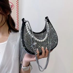 Fashionable Shiny Diamond Womens Bag 2022 New Style Underarm Crossbody Bag Personality Ins Quality Trendy Shoulder Bag