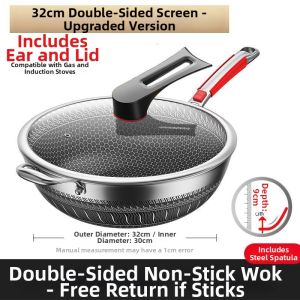 Double-Sided Stainless Steel Cooking Wok