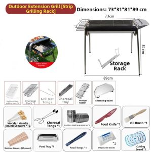 ZHUOLESHI | Portable Smokeless Charcoal BBQ Grill
