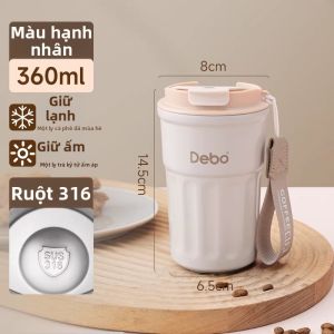 DEBO | Cốc Cách Nhiệt Bảo Quản Lạnh bằng Thép Không Gỉ 316