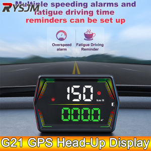 RYSJM | AD G21 HUD GPS Car Digital Speedometer Head-Up Display Big Font Compass Time Overspeed Alarm For All Car customized