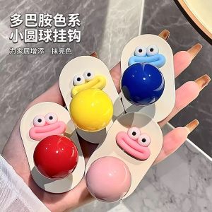 Dopamine Boosting Large Mouth Hair Elastic Hook Bathroom Decorative Storage Organizer Macaron Colored Korean Style Accessories