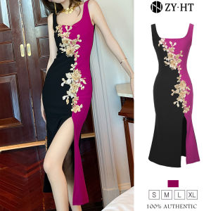 HT EraVogue เดรสผู้หญิง เดรสแขนกุด เดรสคอเหลี่ยม เดรสทำงาน เดรสไฮโซ เดรสออกงาน เดรสไปงานแต่ง เดรสเซ็กซี่ เดรสฝรั่งเศส