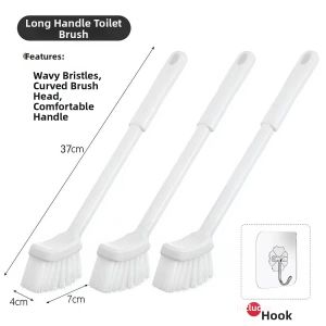 No-dead-corner Long-handled Wall-mounted Toilet Brush White