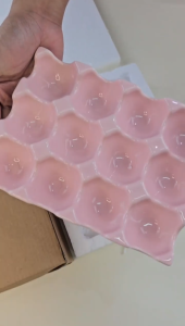 SHIRATORI Egg Tray for 6 eggs / rak telur aesthetic untuk 6 butir telur / tempat telur astetik mewah unik lucu