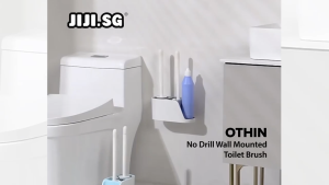 (JIJI SG) OTHIN No Drill Wall Mounted Toilet Brush - Bathtub brush / no dead corners / silicone kit
