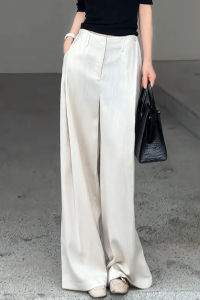 MANMI | Simple Style High Waist Flowy Flattering Women Wide Leg Trousers