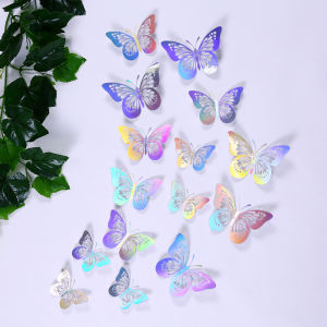 12 pcs Butterfly Cake Toppers Rose Gold for Birthday Wedding Engagement Occasions Dessert Decoration Cupcake Toppers DIY Gift