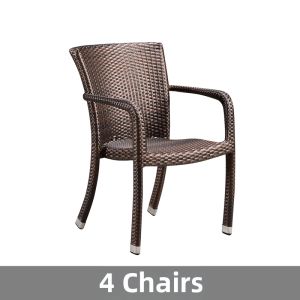 ST MIRREN | Outdoor Rattan Chair and Table Set For Leisure