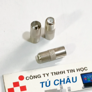 Đầu cắm Tivi chuẩn cắm Anten - RF In chất liệu INOX chống rỉ / Túi 2 đầu