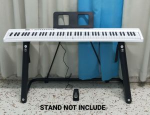 UK UPGRADE PRO WEIGHTED ACTION RECHARGEABLE & BLUETOOTH 88 KEYS FOLDABLE TRAVELER PIANO MIDI