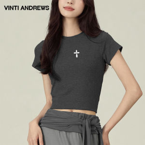 Petite Ice Silk Short Sleeve Fitted T-shirt