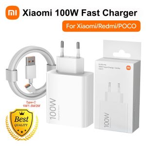 Xiaomi | Xiaomi 100W Charger USB C Fast Charger Turbo Charging Type C Cable 1M 2M for Xiaomi 17 17T Pro 17 Max Poco F8 Ultra X8 Pro Max