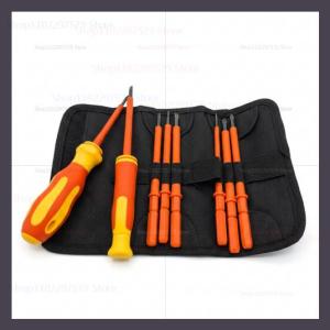 10Pcs Insulated Electrician Screwdriver Set 500V Magnetized Professional Repair Tools for Home Industrial Wiring Maintenance