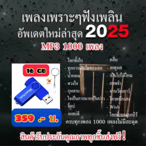 แฟลชไดร์ฟแท้ USB - MP3 เพลงเพราะๆ ฟังเพลิน 2025 ฮิตติดหู มาแรงทุกคลื่นวิทยุ คัดเพลงโปรด 1000 บทเพลง