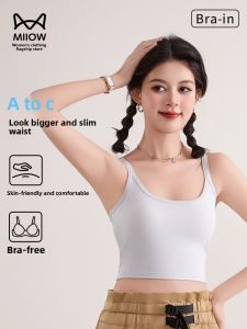 miiow | Slim Fit Strapless Vest Womens Summer New Style Bralette One-Piece Beautiful Back Outerwear Inner Match Bottoming Top