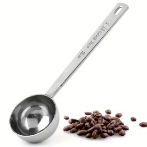 Stainless Steel Coffee Scoop Tablespoon Measuring Spoon Long Handle Coffee Spoon for Kitchen Cafe Making
