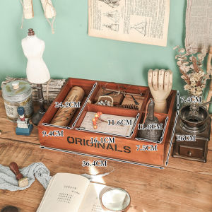 ceras men | Vintage Wooden Desktop Organizer