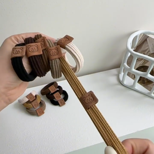 Ikat Rambut Gambar Beruang Kunciran Anak Perempuan Model Bear Tag Scrunchie Ponytail Mini Korean Style