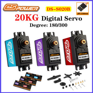 DSpower 20KG Metal Gear Digital Servo 180/300 Degrees Half Aluminum Frame for 1/8 1/10 RC Car Truck Crawler Wltoys Axial Parts