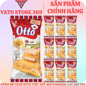 Bánh mì tươi OTTO thịt xốt mayonnaise cay gói 50g