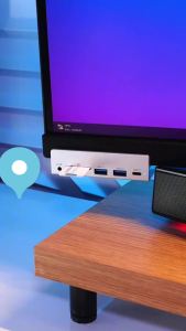 Aluminum Type C 4 Port USB 3.0 HUB Phone Holder SD TF USB Memory Card Reader DC Power Adapter Splitter Multiple Extend Dock