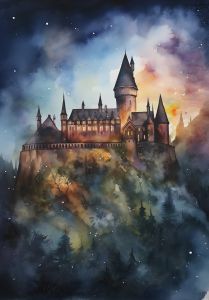 Oil Painting By Numbers Magic Movie School WizardCastle Academy Drawing Canvas DIY Pictures By Numbers Home Decor