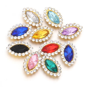 5x10mm Sunflower Sewing Claw Rhinestones Crystals Glass Beads Buttons Stones Sew On Rhinestone for Clothes Sewing Accessories